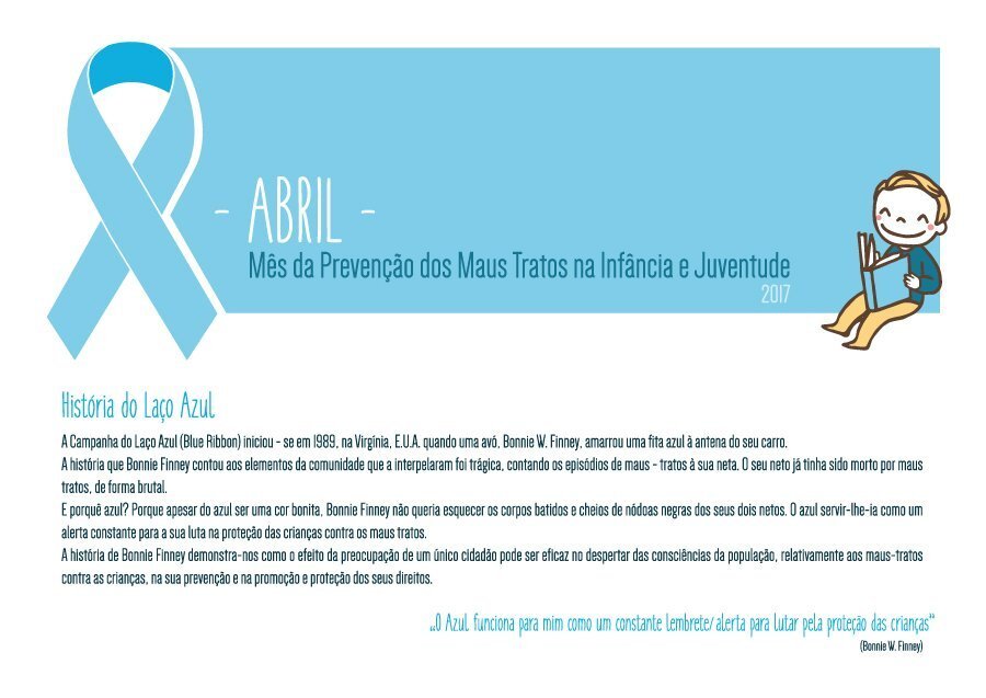 Campanha do Laço Azul - Contra maus-tratos a crianças