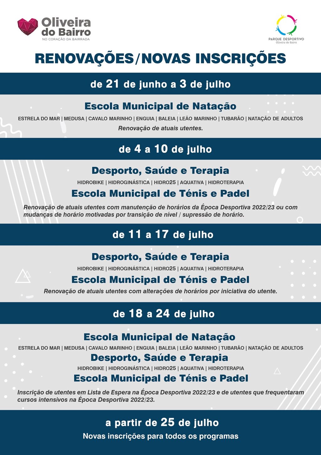 Parque Desportivo Municipal - Renova&ccedil;&otilde;es