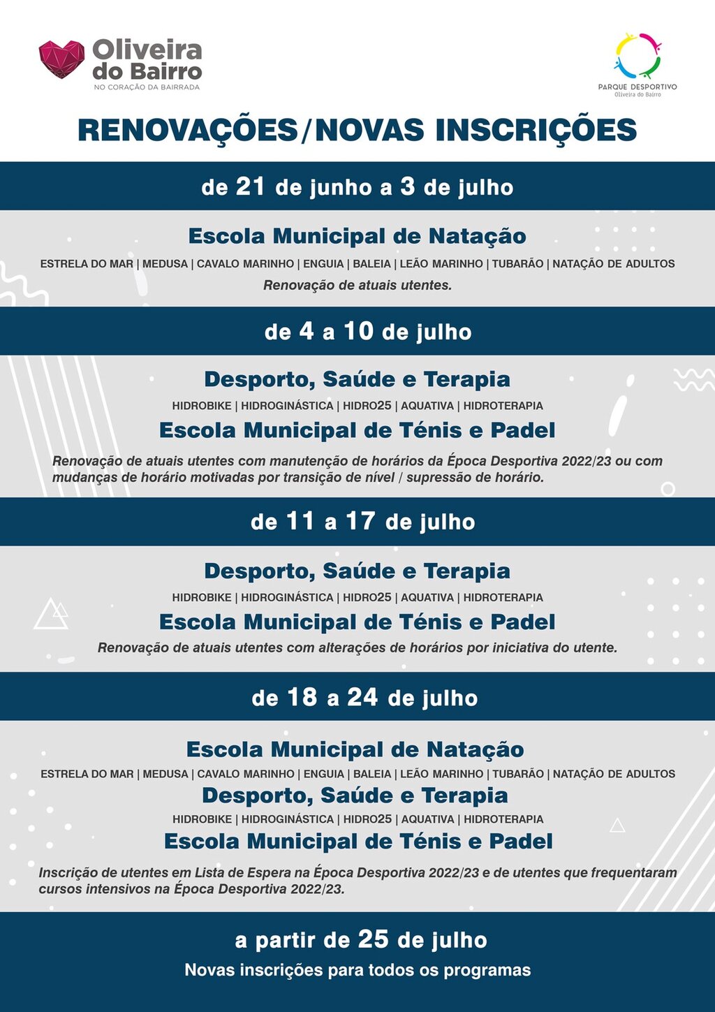 Parque Desportivo Municipal - Renova&ccedil;&otilde;es